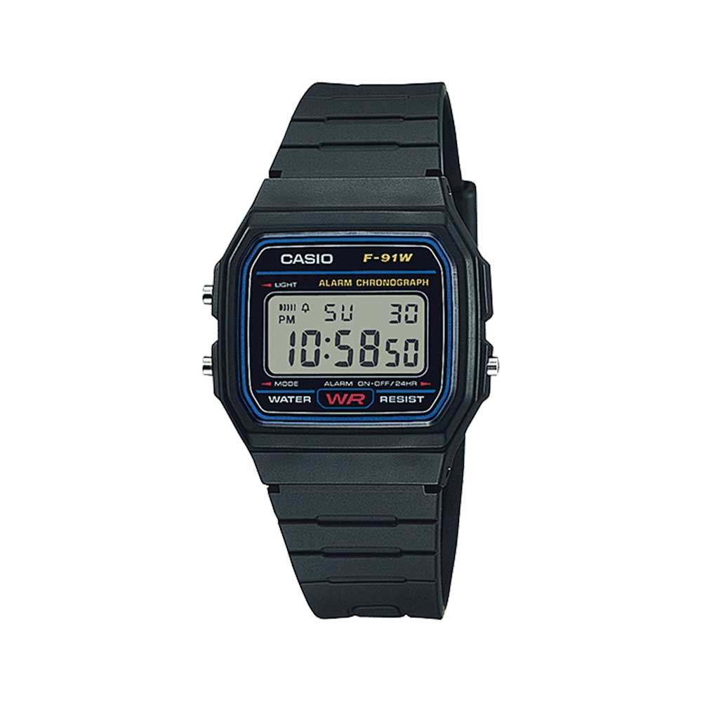 Casio F-91W-1D Reloj Digital Resistente al agua