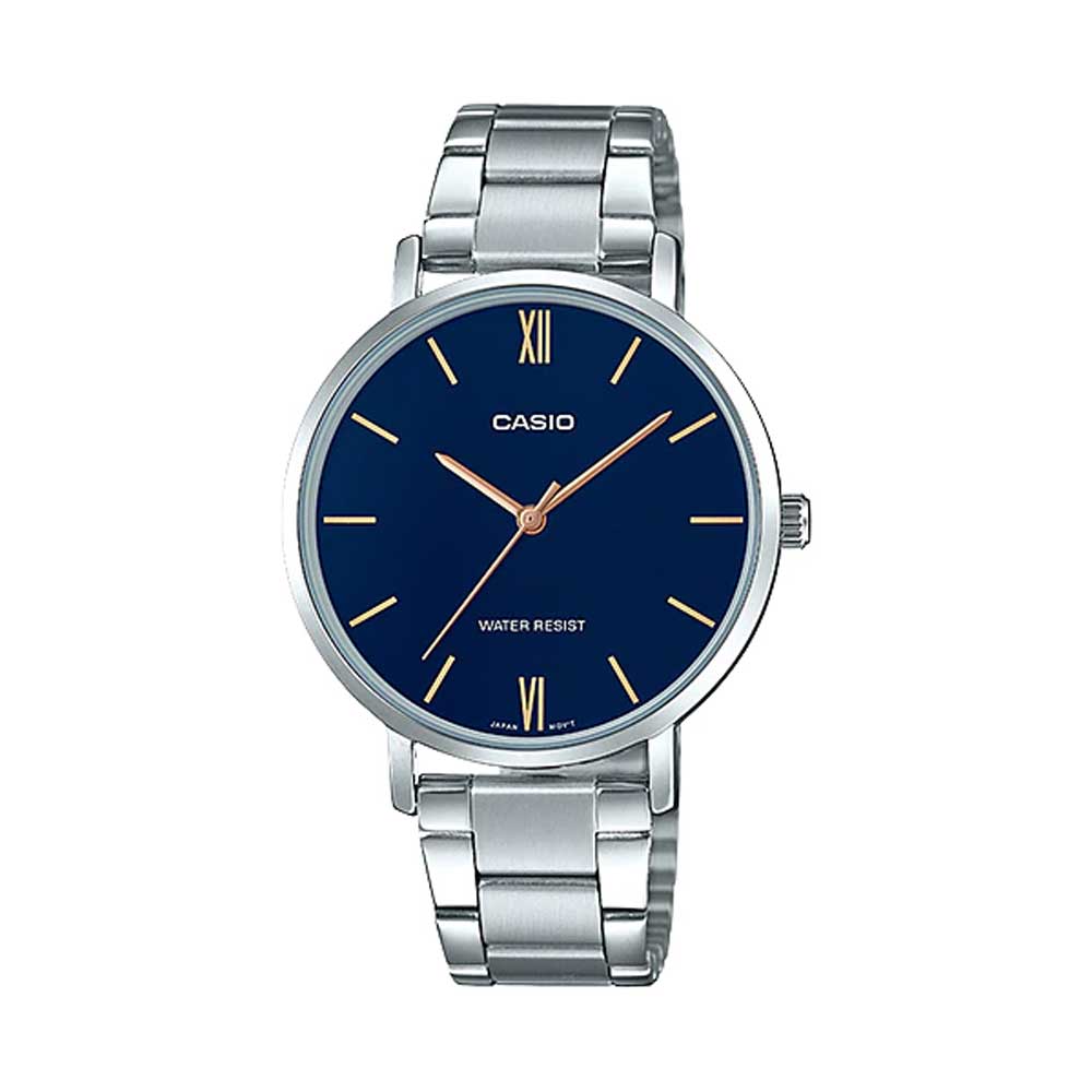 Casio LTP-VT01D-2B Reloj Analógico Resistente al agua