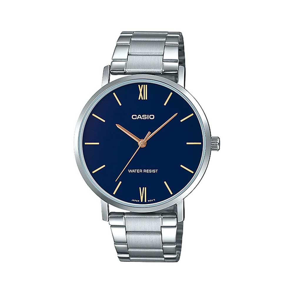 Casio MTP-VT01D-2B Reloj Analógico Resistente al agua